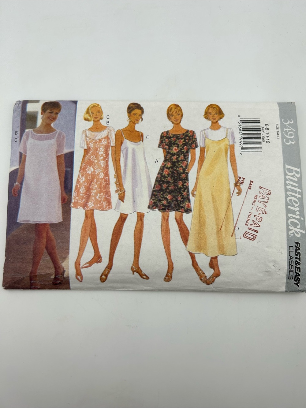 2 for 22$ 🧵 BUTTERICK 🧵 Misses' Dress Sewing Pattern 3493